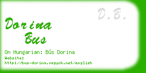 dorina bus business card